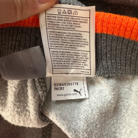 PUMA‎ Kid's Elastic Waist Jogger Sweatpants Gray Size Large (14-16) Athletic - Picture 7 of 11